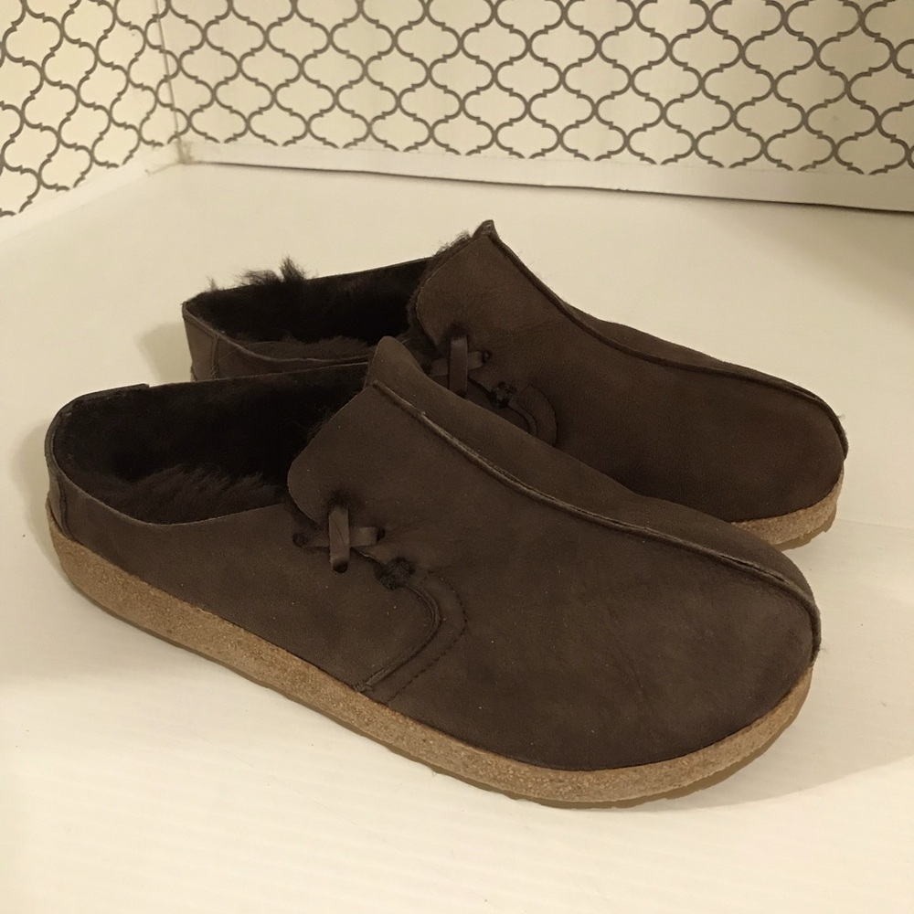 HAFLINGER Saskatchewan Lambskin Leather Clog Size 40